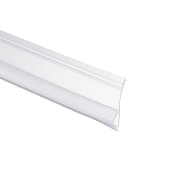 Uxcell Shower Door Side Seal, H-Type Shower Door Sweep for 5/16" Glass 197" Long Silicone Frameless Glass Seal Strip, Stop Leak and Create A Water Barrier for Bathroom Office, Clear