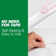 Duck Max Strength Self-Sealing Poly Bubble Mailer #0, 6 x 9, Solid White, 25 Pack