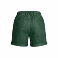 thumbnail image 7 of KIHOUT Women's Casual Denim-like Shorts Elastic Drawstring Waist Folded Hem Pocketed High Waisted Summer Spring Wear, 7 of 7