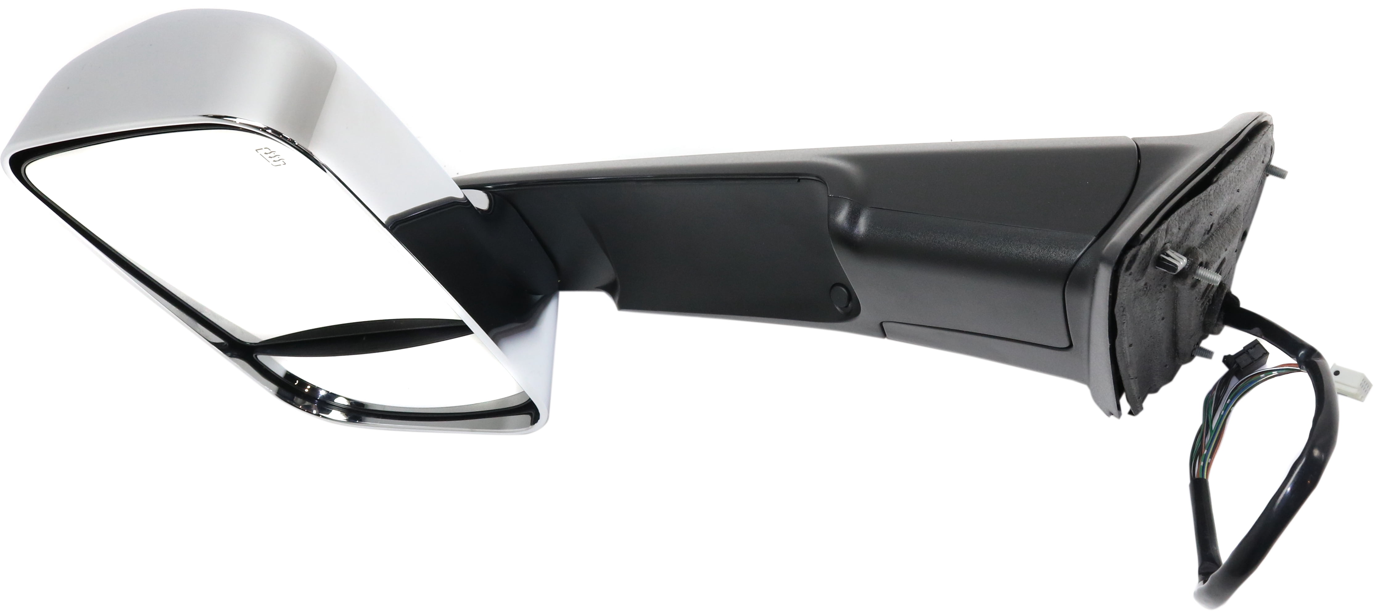 Towing Mirror Compatible With 2012-2013 Ram 1500 Left Driver Side Heated w/ Blind Spot Corner Glass In-housing Signal Light Chrome Kool-Vue