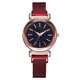 thumbnail image 1 of Reloj con esfera redonda y correa de aleación de moda, reloj magnético de cuarzo informal para mujer (rojo), 1 of 3