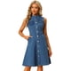 thumbnail image 1 of Vestido midi de mezclilla Allegra K para mujer sin mangas Azul L, 1 of 6