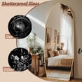 thumbnail image 6 of Antok Full Length Mirror 71" x 28" Large Floor Mirror Standing Mirror, Aluminum Wavy Frame, Wall Mounted or Leaning, Decorative for Living Room Bedroom Entryway, Gold, 6 of 6