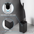 thumbnail image 5 of KLDKLD Toilet Brush,Toilet Brush and Holder for Bathroom Storage and Organization,Square Black Toilet Brush for Bathroom Made by High Quality Metal(2 Pack), 5 of 7