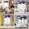 thumbnail image 5 of Purple Black Valance Curtain Geometric Abstract Color Block Patchwork Window Valances Rod Pocket Short Curtains Window Treatments for Kitchen Bedroom Bathroom Laundry 60" x 18", 5 of 9