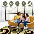 thumbnail image 2 of Planet Rugs Contemporary Hand Carved Burgundy Abstract Area Rug, 8 x 10, Soft, Plush & Durable, 2 of 9