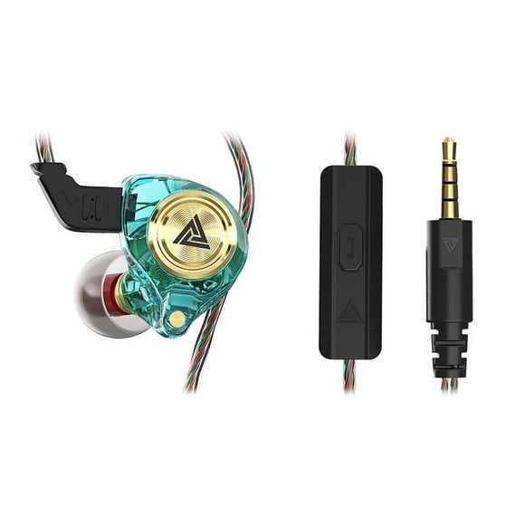 Mint Green Mint Green Wired Earphones With In Ear Stereo Sound And Microphone For Mobile Devices And Audio Listening