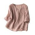 thumbnail image 2 of BILIKEYU Women's 3/4 Sleeve Lightweight Chiffon Tops, Womens Tops, Chiffon Blouses for Women, Fall Clothes, 2 of 5