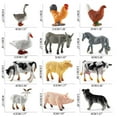 Milue 12 Piece Farm Animal Figurines Playset Realistic Plastic Animals