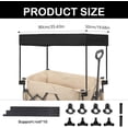 thumbnail image 5 of Canopy for Wagon Attachment,Awning Canopy for Camping Trolley of Four-Sided Folding,Sun Shade Cover with 10 poles and side walls to protect against rain and sun (Not including wagon), 5 of 8