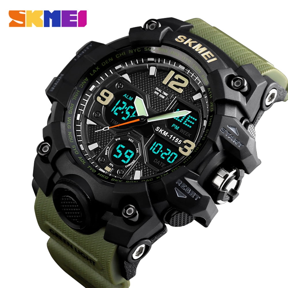 SKMEI 1155B Quartz Digital Electronic Men Watch Fashion Casual