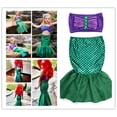 thumbnail image 5 of Toddler Kids Girls Mermaid Costume Summer Two Piece Swimsuit Bikini Set Bathing Suit Mermaid Tail Skirt Outfits, 5 of 9