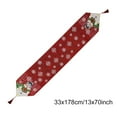 thumbnail image 3 of Guanhe Christmas Snowman Embroidery Table Runner Decoration Cotton Linen Tablecloth, 3 of 9