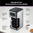 thumbnail image 4 of Salton Stainless Steel Digital Coffee Maker – 14 Cup | Hot & Iced Coffee Modes | 24-Hour Timer | LED Touchscreen Display | Reusable Filter | Anti-Drip Function | Keep Warm (FC2149), 4 of 8