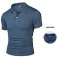 thumbnail image 4 of Afdoent Mens Polo Shirts Male Summer Fashion Business Casual Polo Shirt Lapel Short Sleeve Top Casual Outdoor, 4 of 6