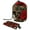 Multicolor, variant on PhooArto Drawstring Cosmetic Bag, Barrel Shaped Portable Travel Makeup Bags, Leopard Print Red Roses Large Capacity Waterproof Multifunctional Bucket Toiletry Bag