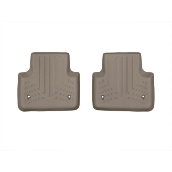WeatherTech Custom Fit FloorLiners compatible with 2013-2013 Jaguar XJ Series - 2nd Row (2-Piece Liner), Tan