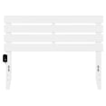 thumbnail image 5 of Pemberly Row Solid Wood Full Size Modern Headboard with USB Charger in White, 5 of 5