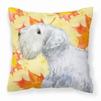 Sealyham Terrier Fall Fabric Decorative Pillow