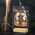 thumbnail image 4 of Happy Halloween Newfoundland Witches Hat Pumpkin Carving Acrylic Plaque Sign Ashwood Base Newfie Dog Lover Gifts Home Desk Decor - 02019, 4 of 5