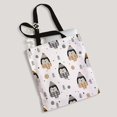 thumbnail image 2 of ABPHQTO Monochrome Cute Penguins Canvas Bag Reusable Tote Grocery Shopping Bags Tote Bag 14x16 inch, 2 of 2