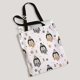 thumbnail image 2 of ABPHQTO Bolsa de lona con diseño de pingüinos monocromáticos, reutilizable, para la compra, 36x41 cm, 2 of 2