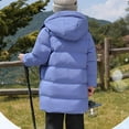 thumbnail image 6 of CYRBOKO Boys Puffer Coats, Thermal Mid-length Full Zip Cotton Winter Outerwear Blue Size 13-14 T, 6 of 8