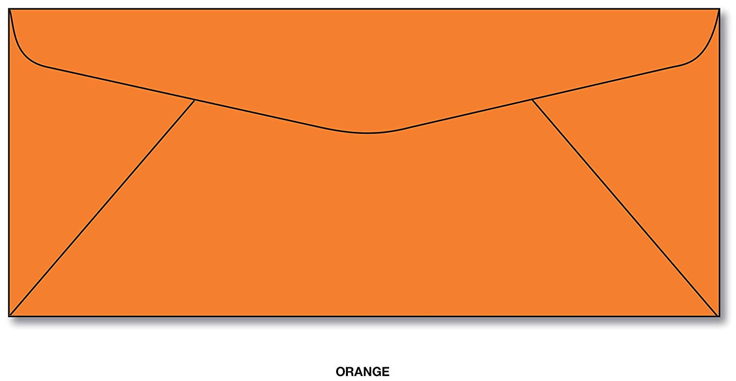 Orange 10 Business Envelopes 100 Envelopes