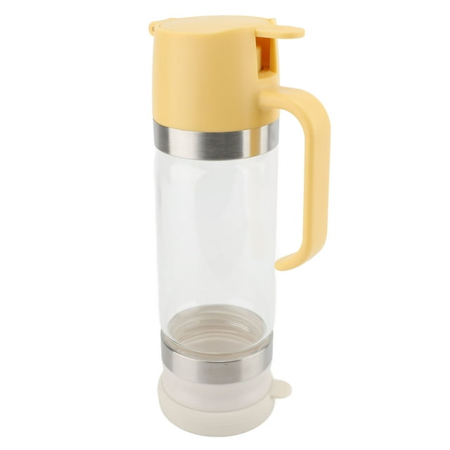Glass Honey Dispenser, 11.8oz Honey Pourer Dispenser, No Drip Honey Container with Handle, Olive Oil Dispenser, Ideal for Honey and Syrup, Easy to Clean