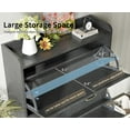 thumbnail image 5 of Shoe Storage Cabinet for Entryway, Shoe Cabinet with 2 Flip Drawers, Narrow Shoe Cabinet, Hidden Shoe Rack Cabinet, Free Standing Wooden Shoe Organizer, Black, 5 of 16
