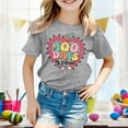 thumbnail image 2 of HABDGIKS T-Shirts pour Fille Garçon Imprimé Décontracté Col Rond Doux Ample Mignon Manches Courtes, 2 of 4