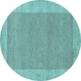 thumbnail image 1 of Ahgly Company Indoor Round Abstract Light Blue Contemporary Area Rugs, 4' Round, 1 of 4