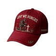 thumbnail image 4 of Soldier Salute Baseball Cap, Heroes Never Fade Away, Independence Day Commemorative Retro Adjustable Baseball Hat for Men Women, Made in U.S, Red, 4 of 4