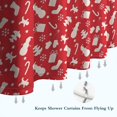 thumbnail image 6 of Red Christmas Pattern Shower Curtain 72"x84" ,Bathroom Decorative Shower Curtains Set with 12 Hooks,Modern Waterproof Washable Shower Curtain, 6 of 6