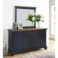 thumbnail image 3 of Bowery Hill Farmhouse Chocolate and Honey Brown Queen 5-Piece Bedroom Set, 3 of 7