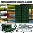 thumbnail image 7 of Replacement Cushions for Outdoor Swing, Swing Replacement Cushions Thicken 4" with Backrest, Waterproof Bench Cushions for Patio Furniture Porch Swing Cushions (Dark Green), 7 of 7