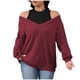 thumbnail image 2 of Sudaderas de moda,Suéter informal de gran tamaño para mujer, jersey de manga larga con cuello redondo, tejido de poliéster suave, top holgado para el hogar, sopatenor, 2 of 7