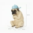 thumbnail image 6 of LuxenHome Baseball Fan Puppy Dog with Skateboard Sculpture Resin Statue, 6 of 8