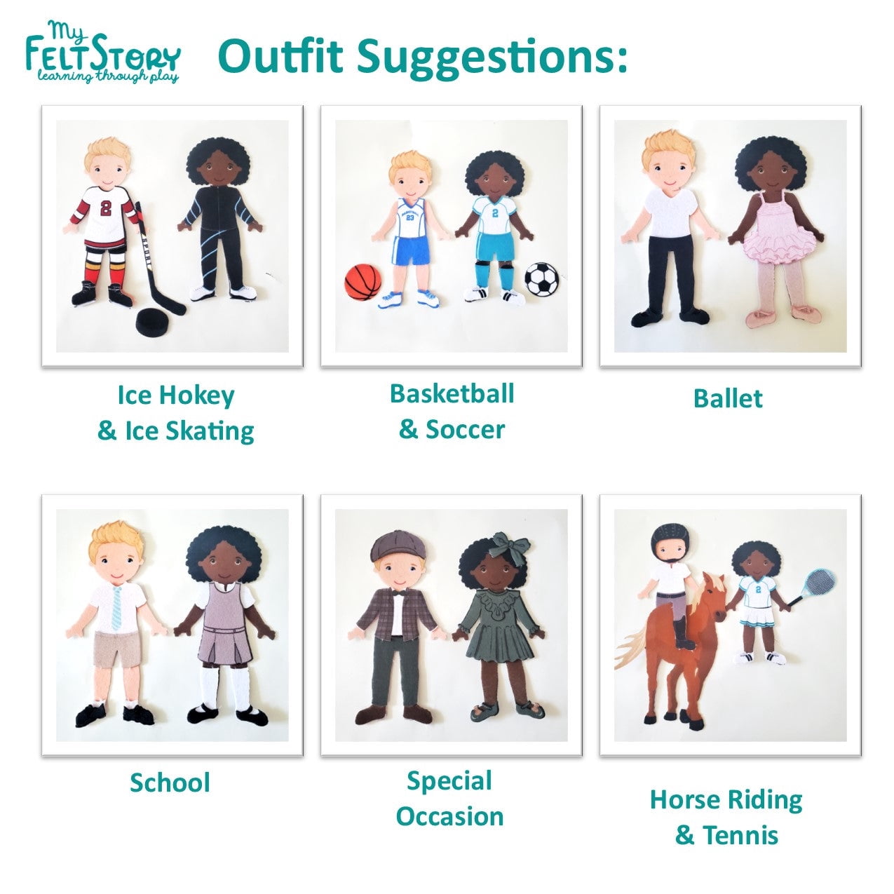 My Felt Story - Dress Me Up for Activities Felt Dolls