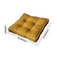 thumbnail image 2 of PureCasa Solid Color Polyester Seat Cushions, Household Chair Cushion Breathable Chair Pads for Home Office Classroom Patio, Simple Home Decor Ideal for All Seasons, 16"x16"x3.5", 1PC, Yellow, 2 of 6