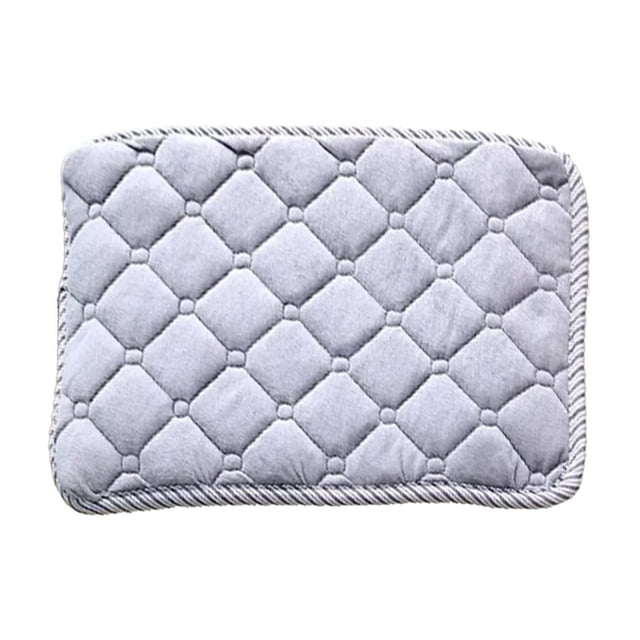 Cojín rectangular antideslizante para silla de 20x35 cm, almohadilla de asiento de felpa para el hogar, la escuela, la oficina, el coche, cojín suave para banco con lazos, funda extraíble y lavable,