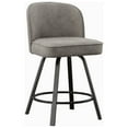 thumbnail image 4 of Steve Silver Anaheim Gray Metal Swivel 24" Counter Chair, 4 of 6