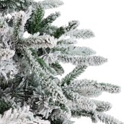 Fraser Hill Farm 7.5-Ft Flocked Mountain Pine Artificial Christmas Tree, FFMP075-0SN