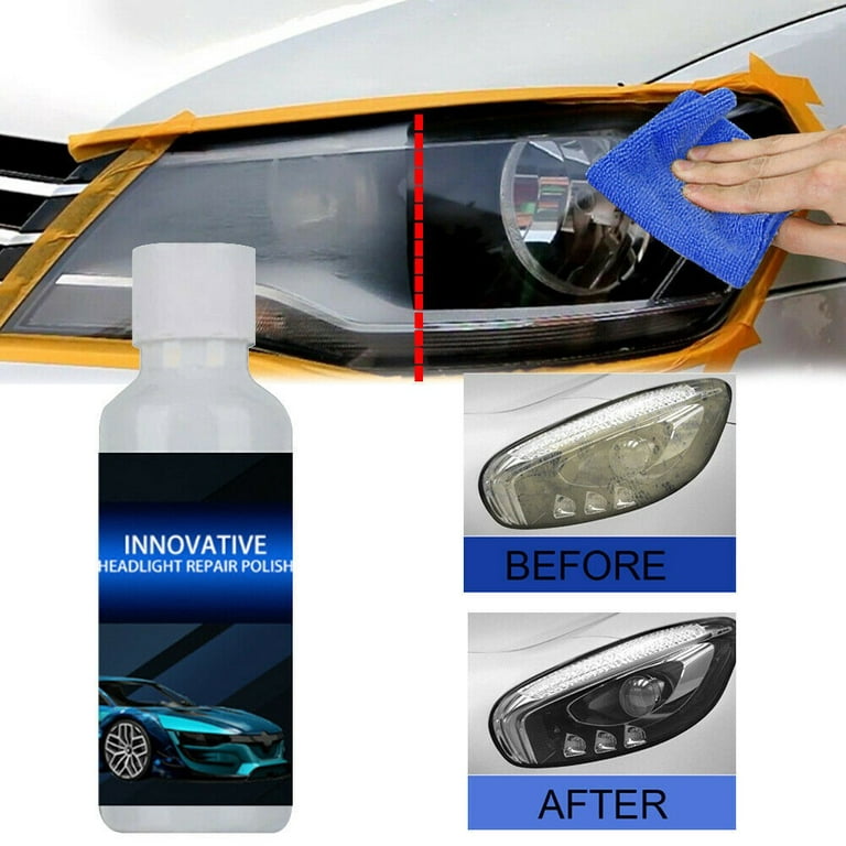 Car Headlight Cover Len Restorer Cleaner Repair Liquid Polish Kit  Accessories
