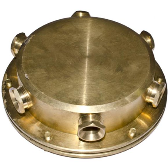 Dabmar Lighting UWB-6 Underwater Junction Box, Brass - 1.58 x 5.50 x 5.50 in.