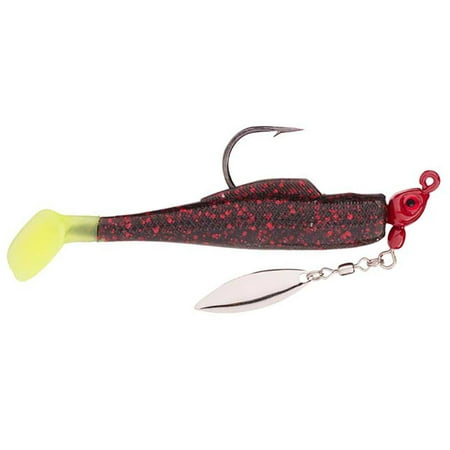 Strike King Speckled Trout Magic 1/8 oz. Blk Neon Chart Tail/Red