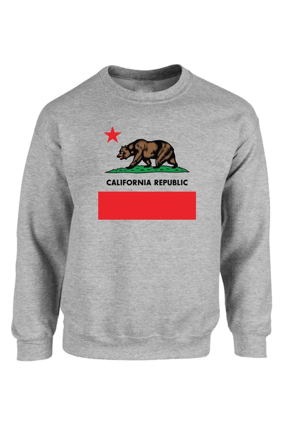 California Republic Bear Graphic Sweatshirt - S M L XL 2XL 3XL 4XL 5XL Cali Unisex Crewneck - American State Graphic Tee Long Sleeve