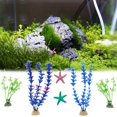 thumbnail image 4 of Flmtop 15Pcs/Set Fish Tank Ornament Castle Starfish Design Landscaping Decor Accessories Artificial Simulation Water Grass for Aquarium, 4 of 9