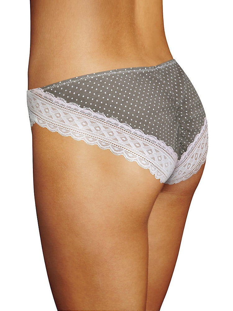 Maidenform Maidenform 617914186050 One Fab Fit Cotton Stretch Tanga Panties, Grey Size 5