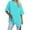 Mint Green, variant on YHAJDS Womens Tops Short Sleeve Round Neck Solid Color Cotton Waist Tie Casual Loose Tees